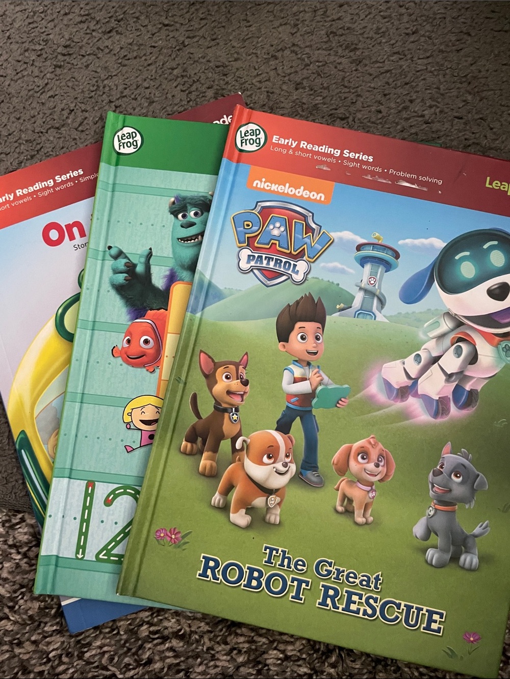 Leapfrog Books, set 3 Hardcover:  Paw Patrol, Read Write and Listen, On the Go!